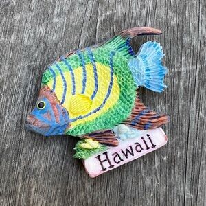 Vintage 90s Hawaii Tropical Fish Rubber Refrigerator Magnet